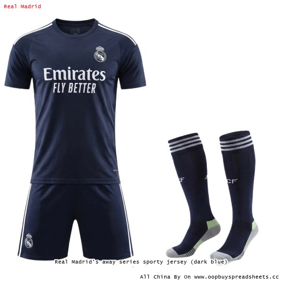 Real Madrid's away series sporty jersey (dark blue)