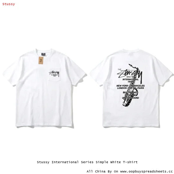 Stussy International Series Simple White T-shirt