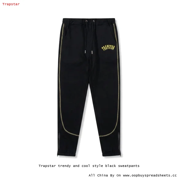 Trapstar trendy and cool style black sweatpants