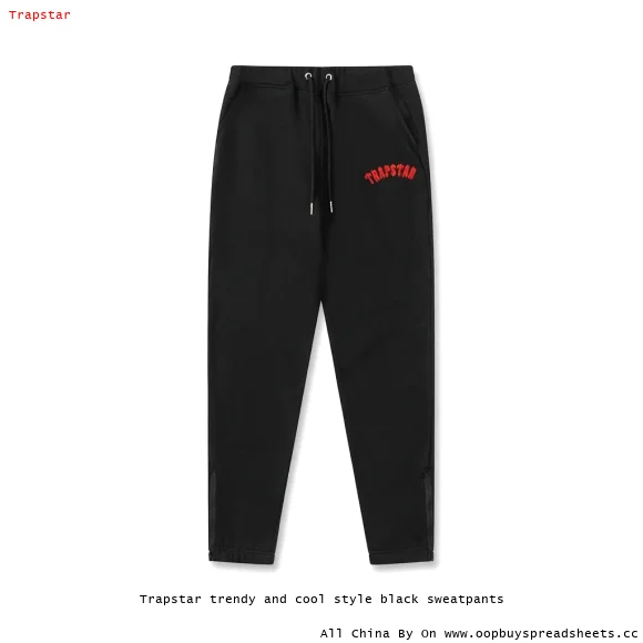 Trapstar trendy and cool style black sweatpants