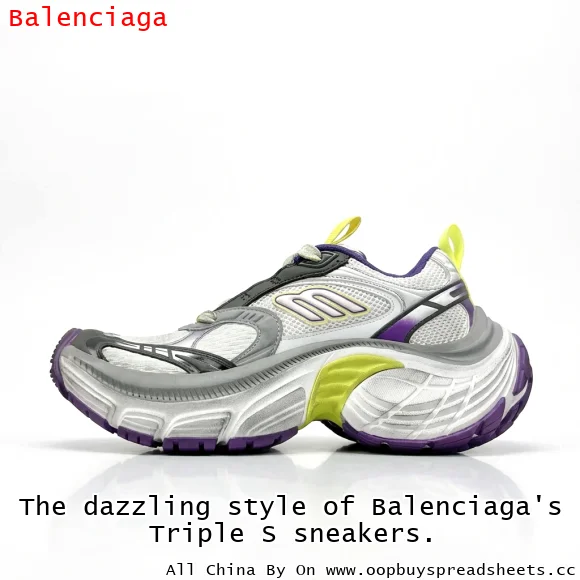 The dazzling style of Balenciaga's Triple S sneakers.