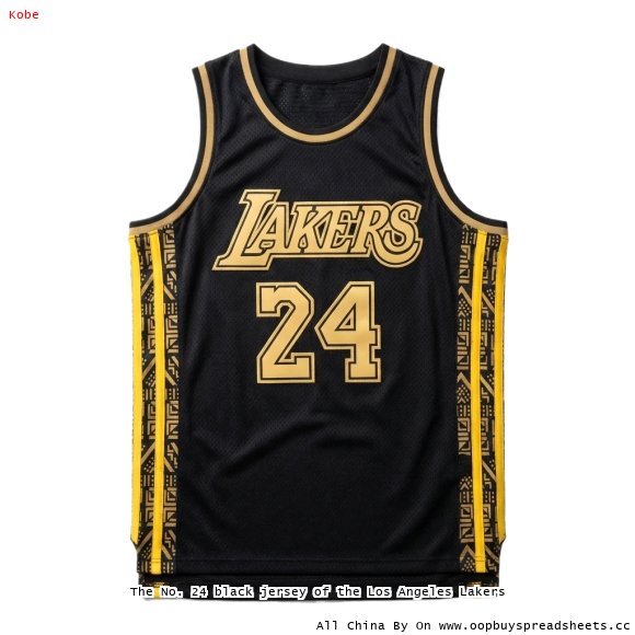 The No. 24 black jersey of the Los Angeles Lakers