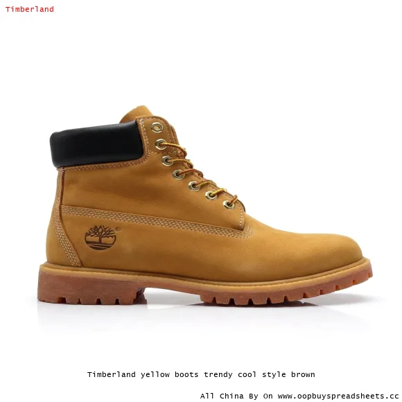 Timberland yellow boots trendy cool style brown