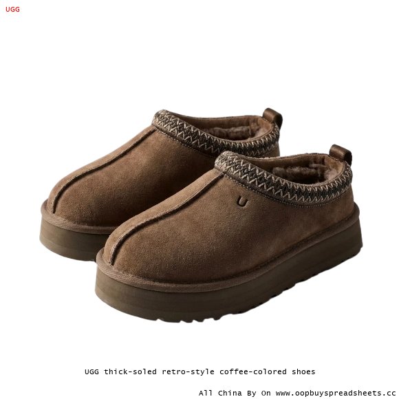 UGG thick-soled retro-style coffee-colored shoes