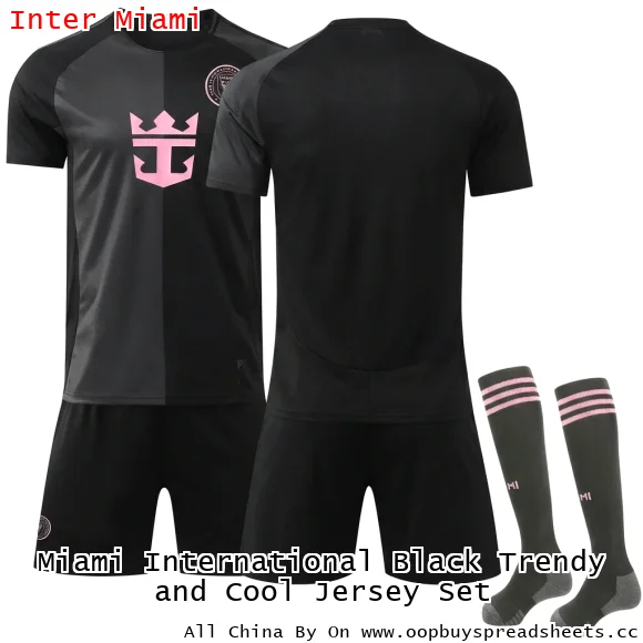 Miami International Black Trendy and Cool Jersey Set