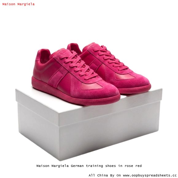 Maison Margiela German training shoes in rose red