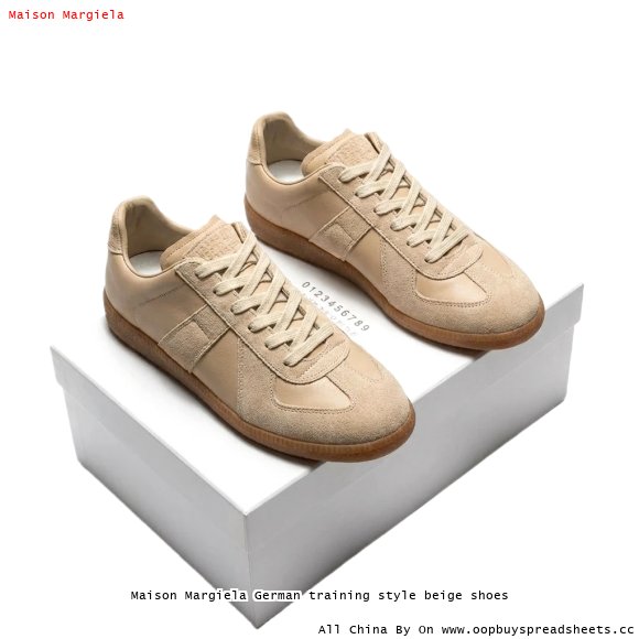 Maison Margiela German training style beige shoes