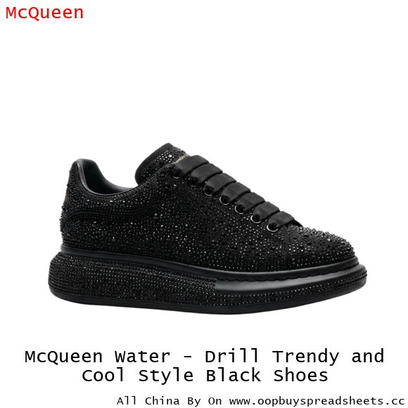 McQueen Water - Drill Trendy and Cool Style Black Shoes