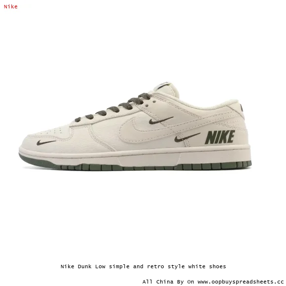 Nike Dunk Low simple and retro style white shoes