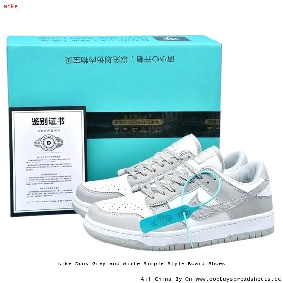 Nike Dunk Grey and White Simple Style Board Shoes