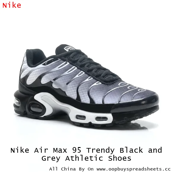 Nike Air Max 95 Trendy Black and Grey Athletic Shoes