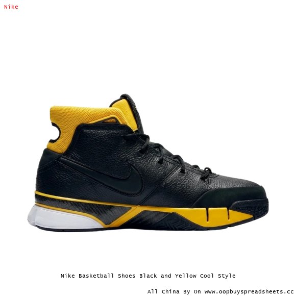 Nike Basketball Shoes Black and Yellow Cool Style