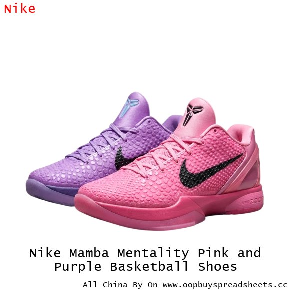 Nike Mamba Mentality Pink and Purple Basketball Shoes