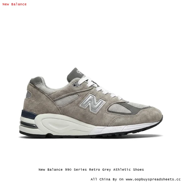 New Balance 990 Series Retro Grey Athletic Shoes