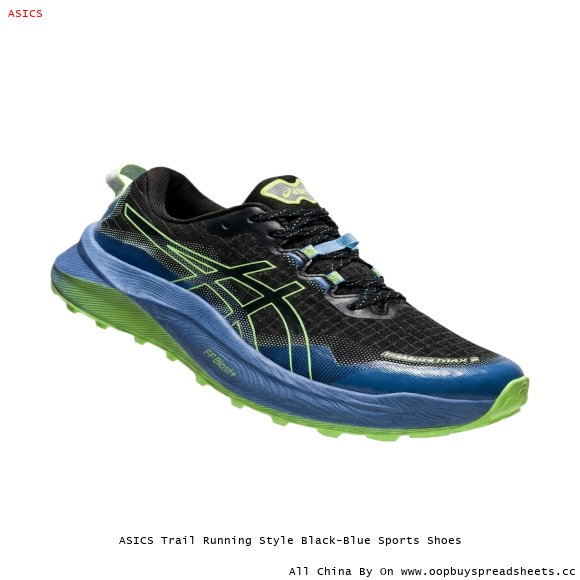 ASICS Trail Running Style Black-Blue Sports Shoes