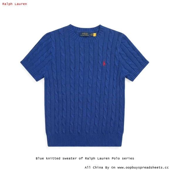 Blue knitted sweater of Ralph Lauren Polo series