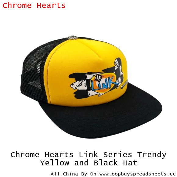 Chrome Hearts Link Series Trendy Yellow and Black Hat