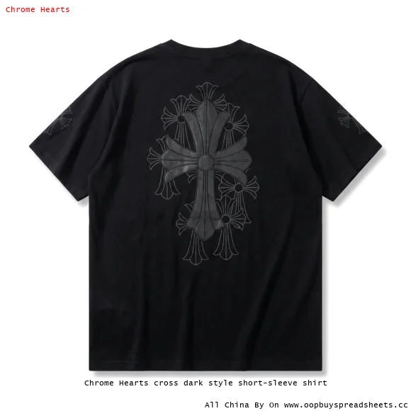 Chrome Hearts cross dark style short-sleeve shirt