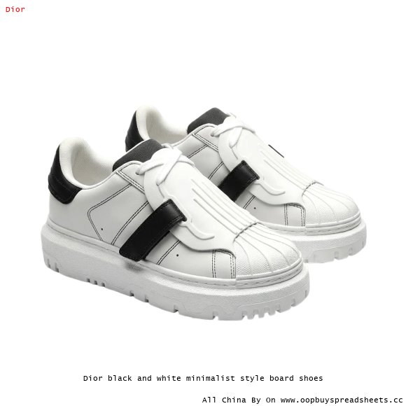 Dior black and white minimalist style board shoes