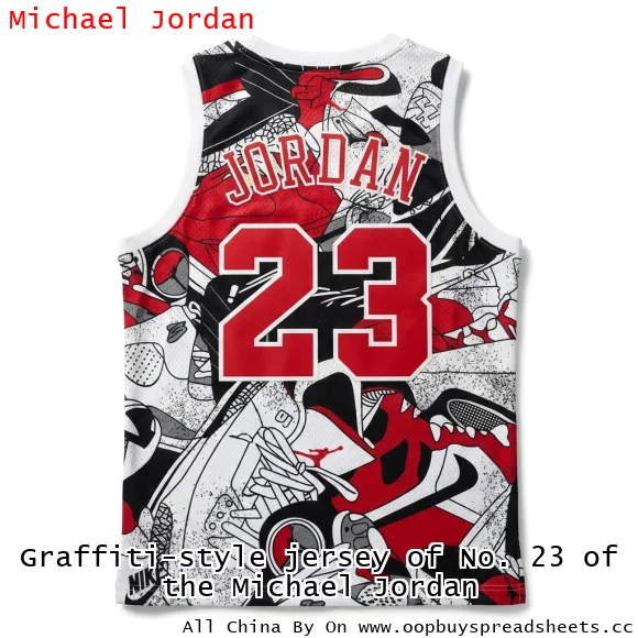 Graffiti-style jersey of No. 23 of the Michael Jordan