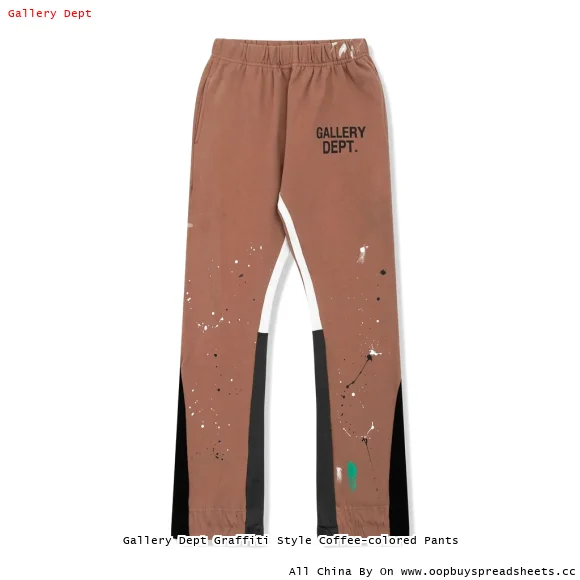Gallery Dept Graffiti Style Coffee-colored Pants