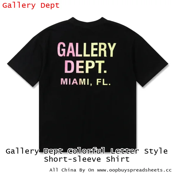 Gallery Dept Colorful Letter Style Short-sleeve Shirt