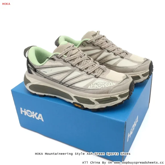 HOKA Mountaineering Style Ash-Green Sports Shoes