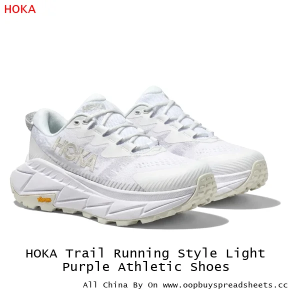 HOKA Trail Running Style Light Purple Athletic Shoes