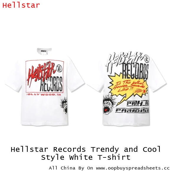 Hellstar Records Trendy and Cool Style White T-shirt
