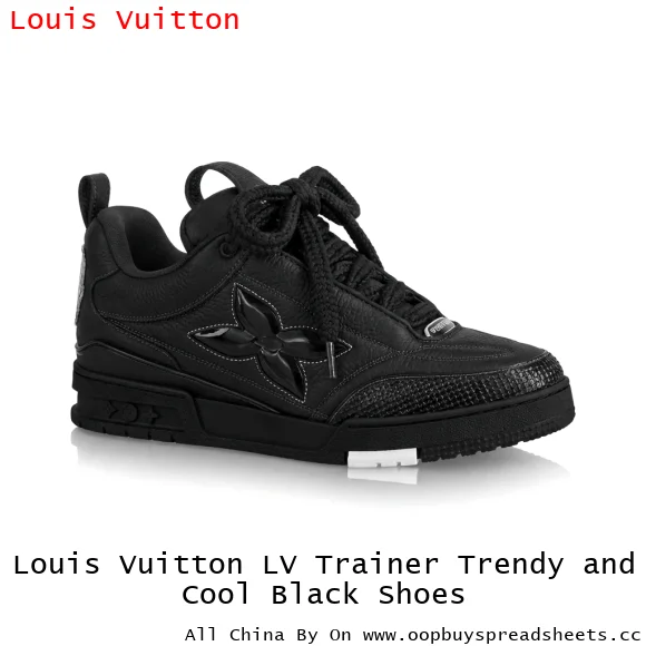 Louis Vuitton LV Trainer Trendy and Cool Black Shoes