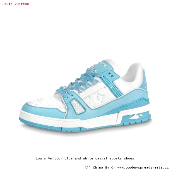 Louis Vuitton blue and white casual sports shoes