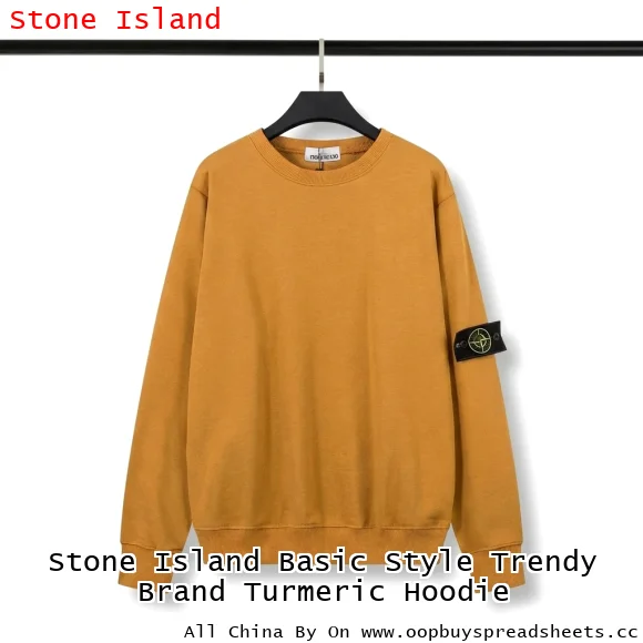 Stone Island Basic Style Trendy Brand Turmeric Hoodie