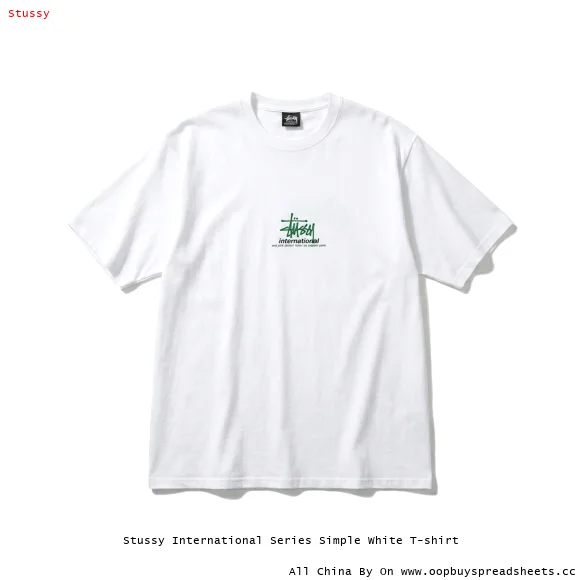 Stussy International Series Simple White T-shirt