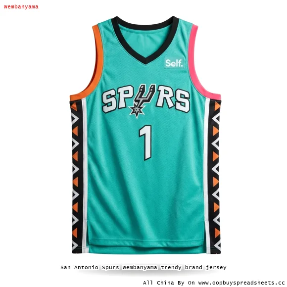 San Antonio Spurs Wembanyama trendy brand jersey