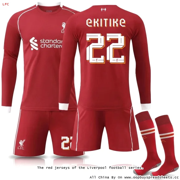 The red jerseys of the Liverpool football series.