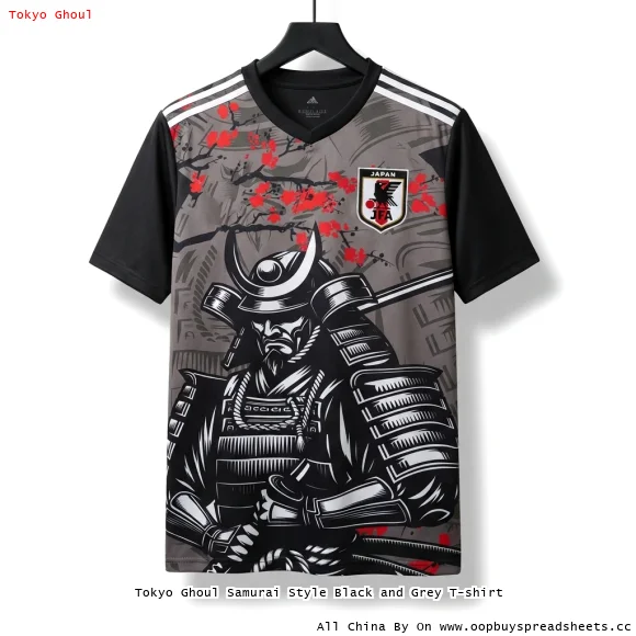 Tokyo Ghoul Samurai Style Black and Grey T-shirt