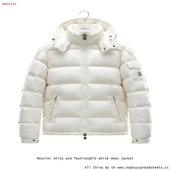 Moncler shiny and fashionable white down jacket