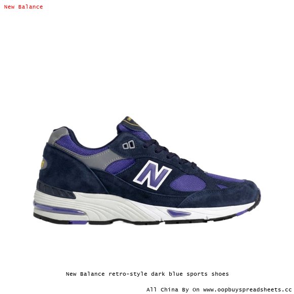 New Balance retro-style dark blue sports shoes