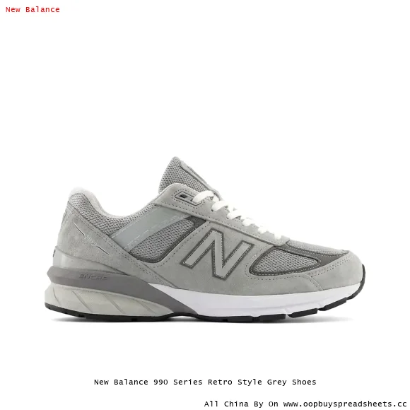New Balance 990 Series Retro Style Grey Shoes