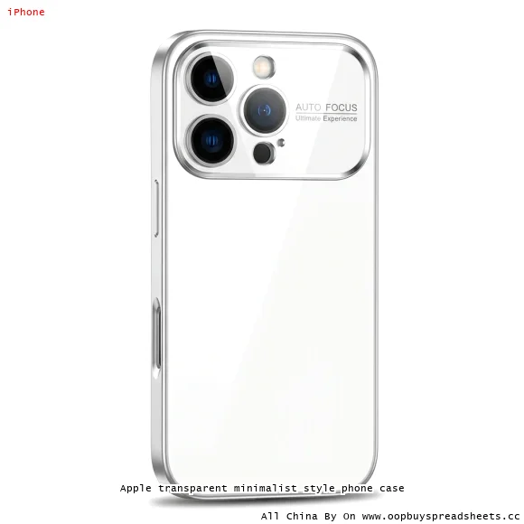 Apple transparent minimalist style phone case
