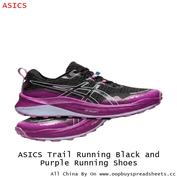 ASICS Trail Running Black and Purple Running Shoes