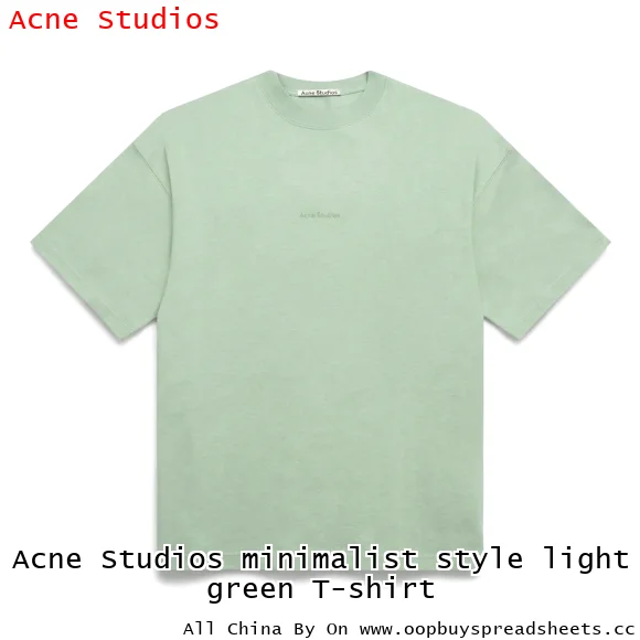 Acne Studios minimalist style light green T-shirt