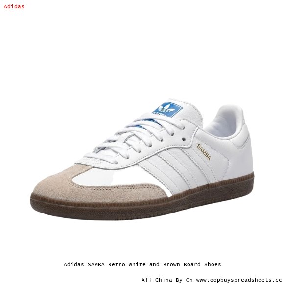 Adidas SAMBA Retro White and Brown Board Shoes