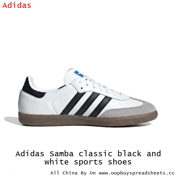 Adidas Samba classic black and white sports shoes