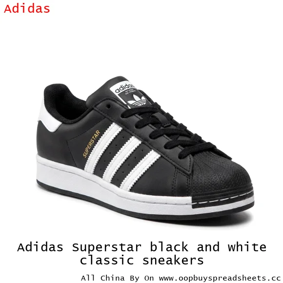 Adidas Superstar black and white classic sneakers