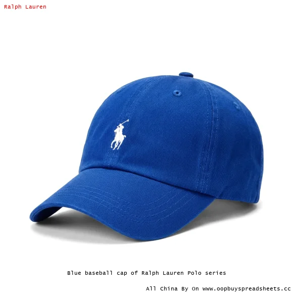 Blue baseball cap of Ralph Lauren Polo series