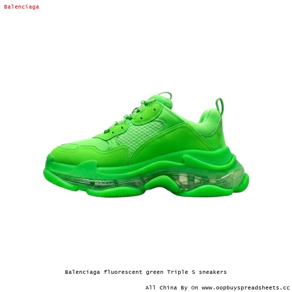 Balenciaga fluorescent green Triple S sneakers