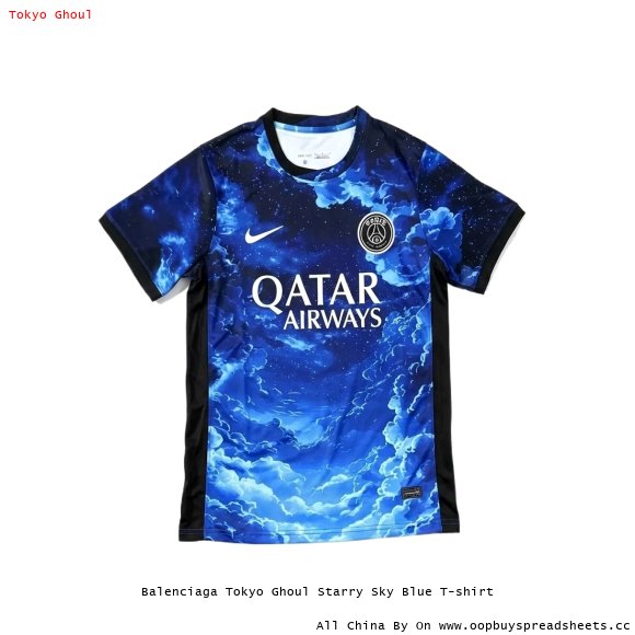 Balenciaga Tokyo Ghoul Starry Sky Blue T-shirt