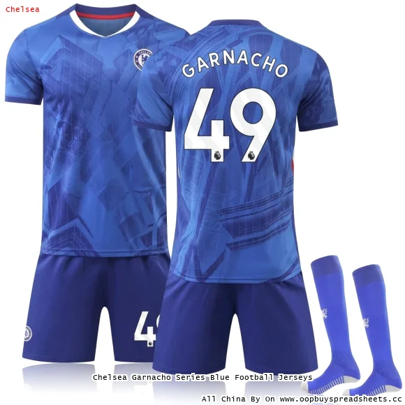 Chelsea Garnacho Series Blue Football Jerseys