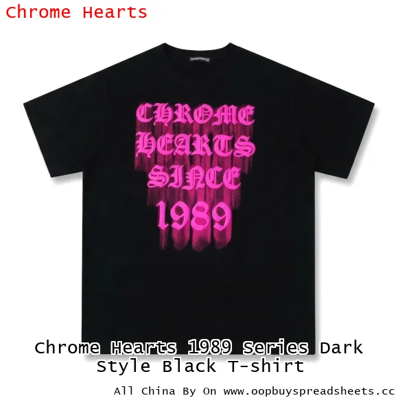 Chrome Hearts 1989 Series Dark Style Black T-shirt